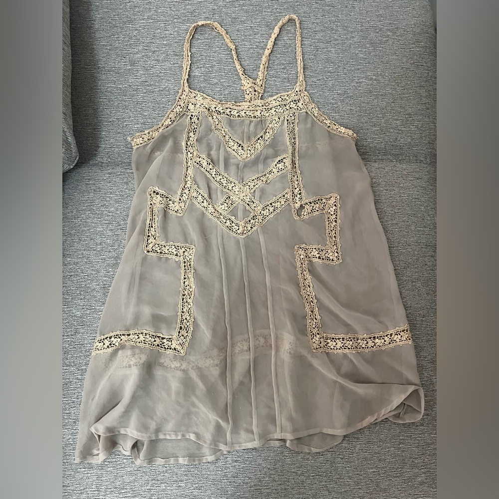 UO Sparkle & Fade Lace Trim Slip